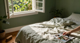 A Bright White Bedroom Is Now A Green Cocoon “Inspired By The Forest”