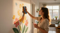 Her Sister Painted Flowers On Her Hallway Walls — Now It’s A Colorful Escape