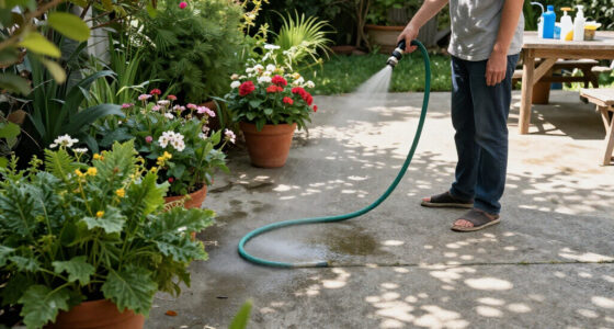 How to Clean a Concrete Patio Without Killing Your Plants
