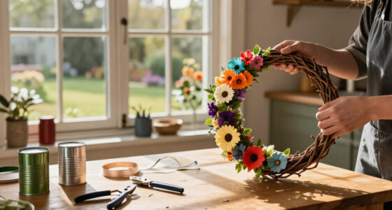 DIYer Transforms Old Tin Cans Into The Cutest Wreath