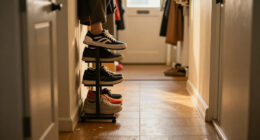 Not A Traditional Shoe Rack: Save Space With A Vertical Alternative