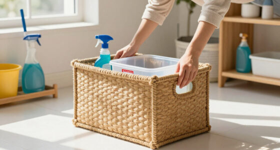 She Transforms A Plastic Container Into Rustic Storage With A Cute Dollar Tree DIY