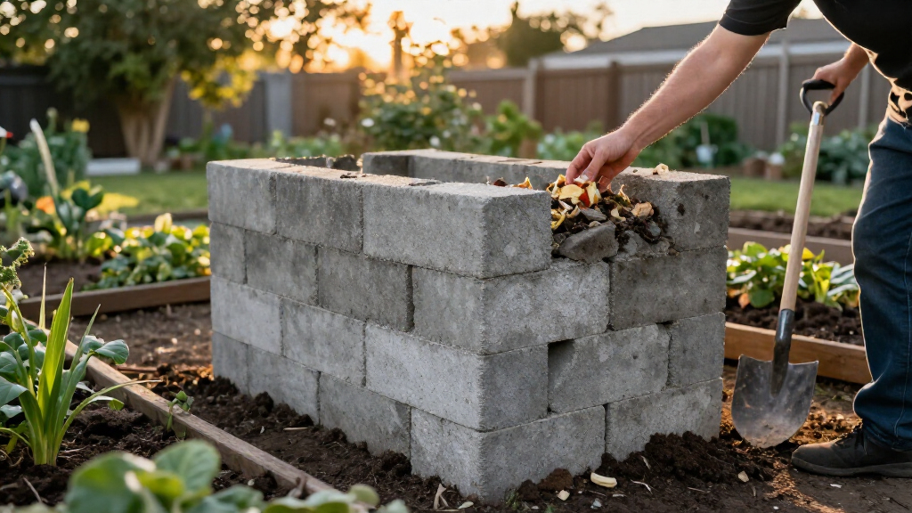 Use Concrete Blocks For A Durable Alternative To A Compost Bin